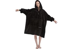 Beauty Shine Wearable Blanket Hoodie Oversized Sherpa Snuggy Hooded as Gifts for Men Women Sweatshirt With Warm Giant Pocket