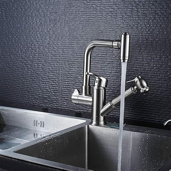 LOSYU Cocina Grifo del Fregadero, grifos Modernos retráctiles Simples