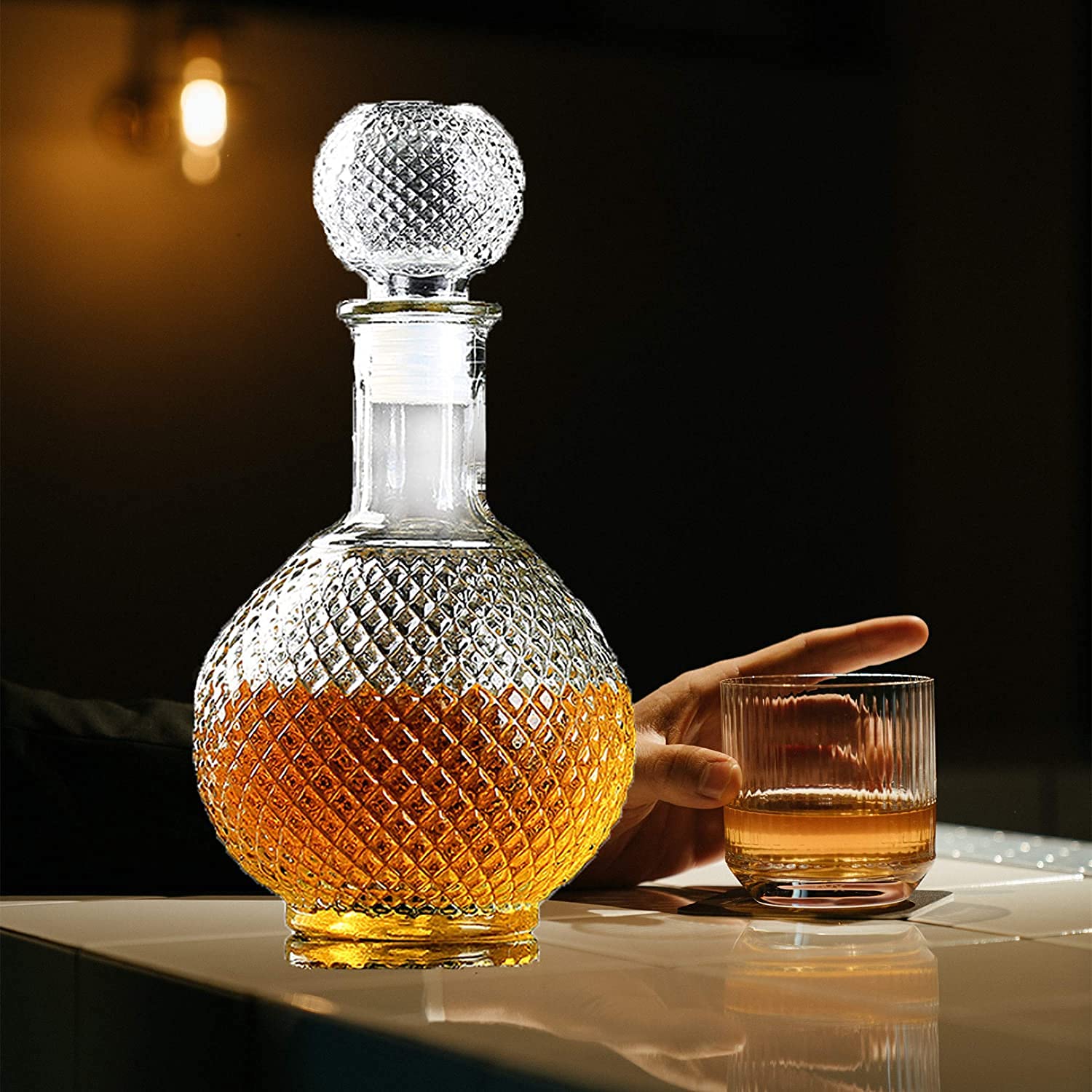 Buy ARUZEN Whiskey Decanter [ 1000ml ] for Wine, Bourbon, Brandy