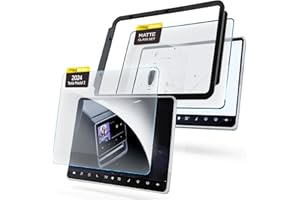 MAGGLASS Matte Screen Protectors for Tesla Model 3 Highland (2024) Front and Rear, Anti Glare Fingerprint Resistant Tempered Glass Display Guards (Set of 2)