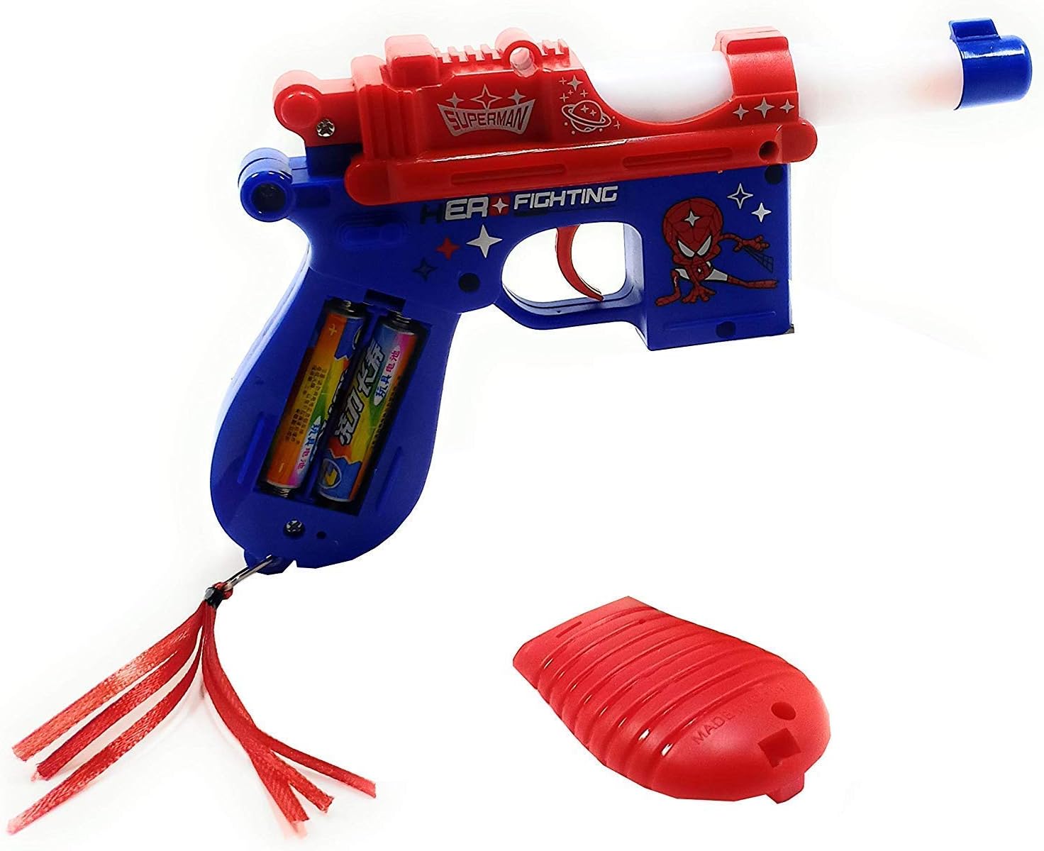 KF Deals Spiderman Projector Gun with Real Sound Light and Music for Your Kids (Multicolor)