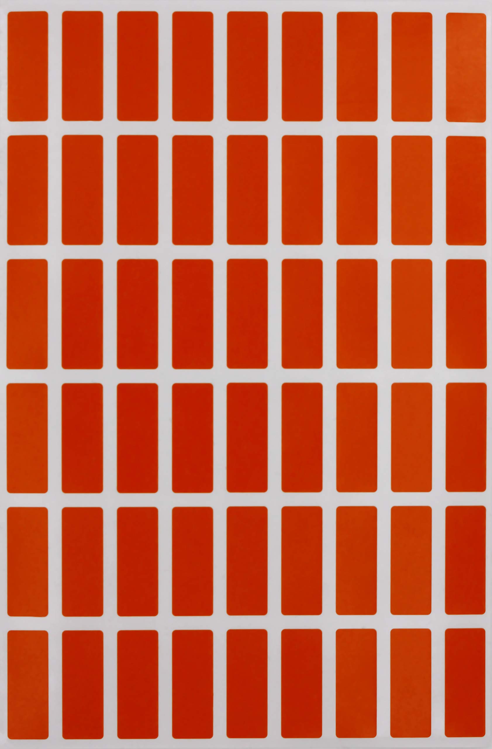 Labels for Organizing 2.5 cm x 1 cm- Orange Jewelry Tags - 25 mmx10 mm - 810 Pack by Royal Green