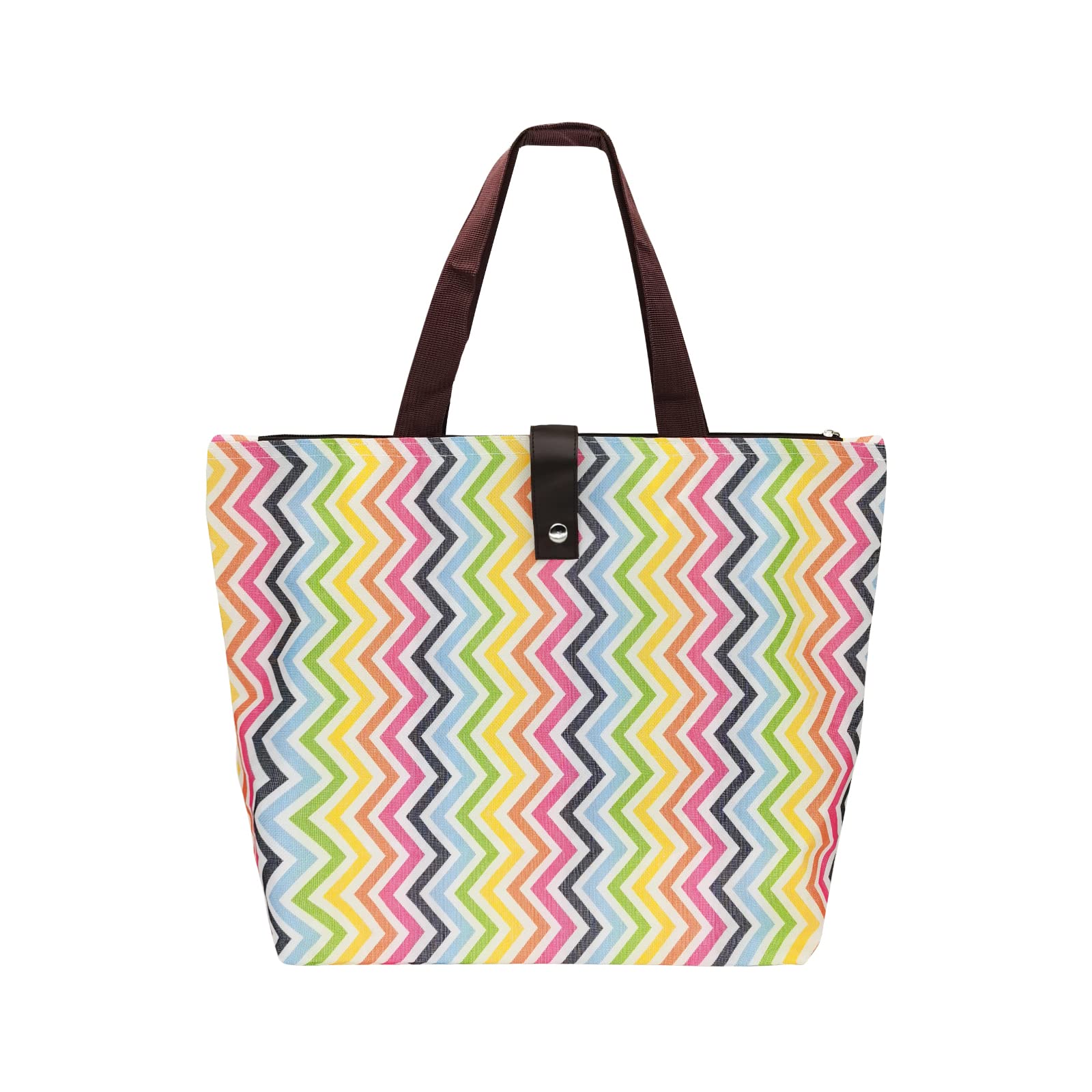 FuninCrea Foldable Shopping Bag Handbags for Women, Shoulder Bag Reusable and Washable Grocery Bag, Eco -Friendly Tote Bag for Shopping, Travel, Groceries Storage and Daily Use (Colored)