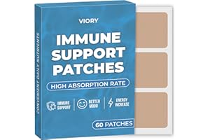 VIORY Immune Patches (Pack of 60) - 100% Natural Patch for Women and Men - with Elderberry, D, Zinc - Immune & Body Support - Enhanced Formula
