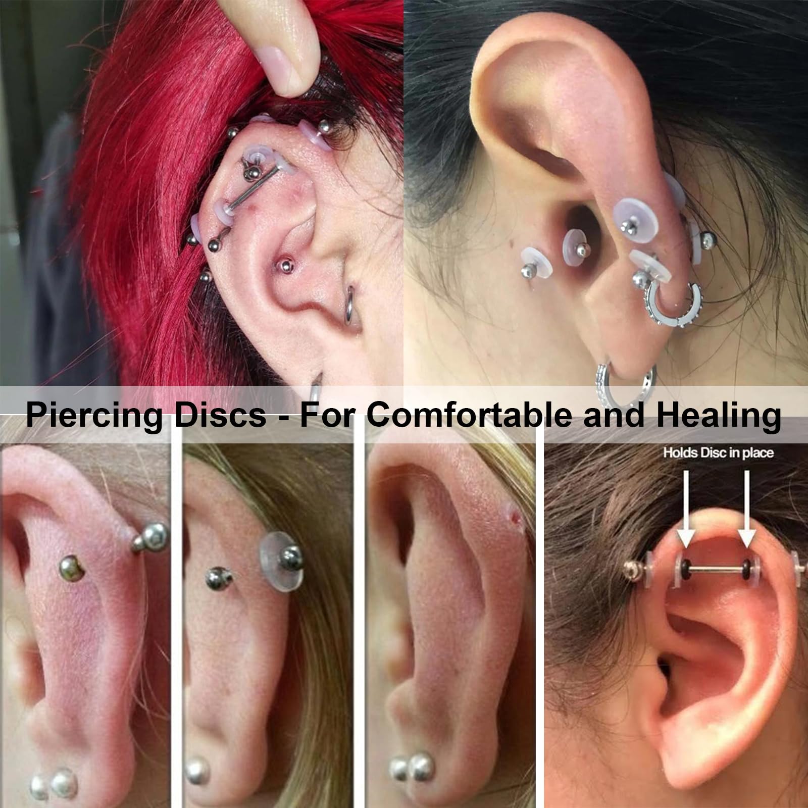 Body Piercing Kit 66PCS Professional Piercing Kit Includeds 50Mixed 12G 14G 16G 18G 20G Ear Nose Piercing Needles 6no pull piercing disc 6Clean Tools 4Gloves for Ear Nose Piercing Kit