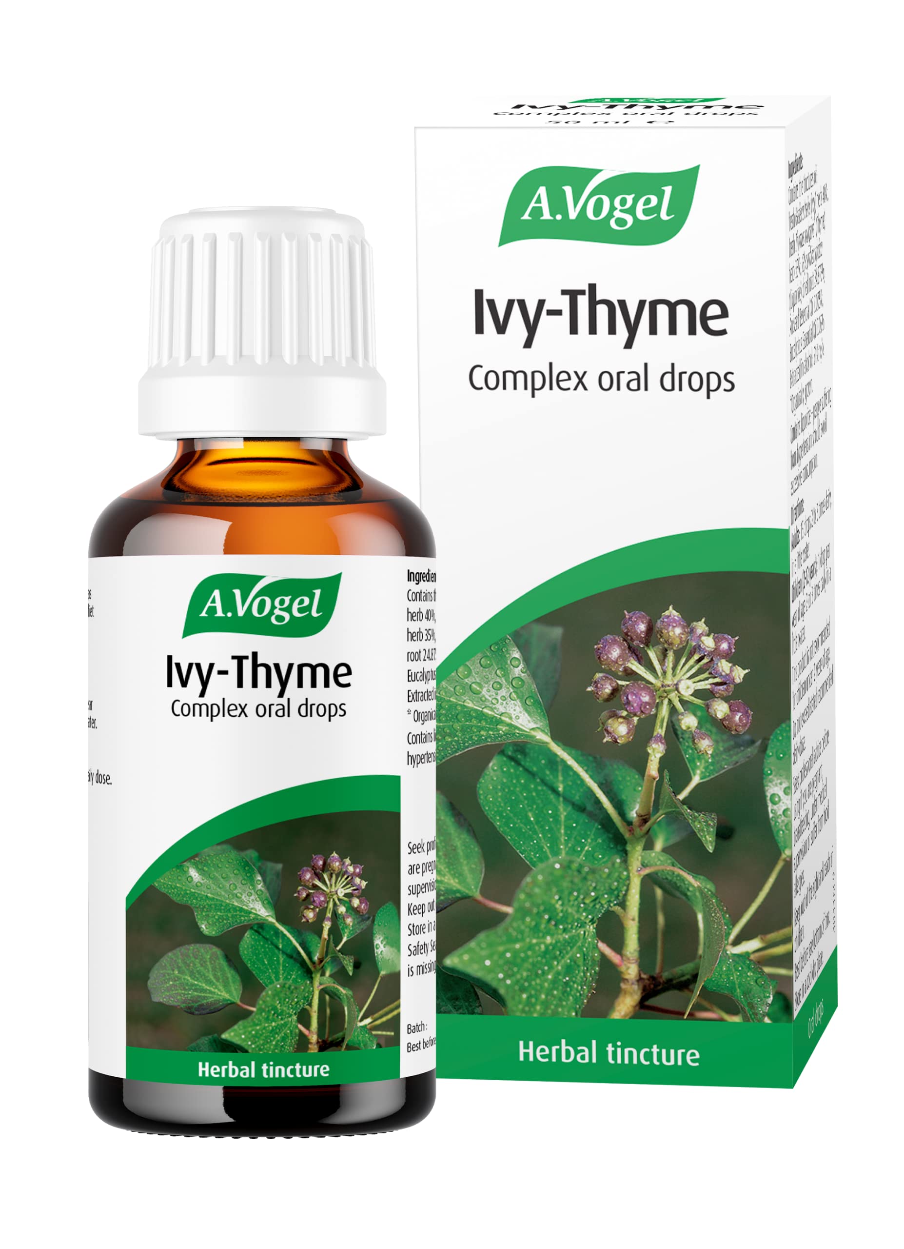 A.Vogel Ivy-Thyme Complex Drops | Food Supplement | Fresh Tinctures of Ivy & Thyme | Liquorice Root | Suitable for Vegans | 50ml