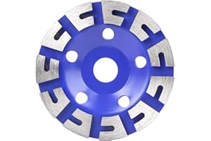 Vearter 5'' Diamond Grinding Wheel, 11T Disc Carving Bowl Shape Grinding Cup for Polishing Concrete Granite Stone Ceramic