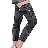 Caspe 2 or 1 Pack Full Leg Compression Sleeve with StrapβLong Length Leg Compression Support for Running, Basketball, Cycling, Workout & Sports β Non-Slip Thigh Knee Calf Support for Men & Women