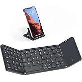 Artciety Foldable Bluetooth Keyboard, Folding Portable Wireless Keyboard with touchpad,Travel Pocket Keyboard for iOS Android Windows Mac Smartphone Tablet & Laptop, Sync Up to 3 Devices, Black