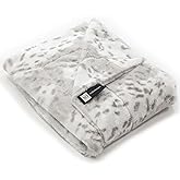 Minky Designs Arctic Lynx Minky Blanket – Ultra Soft Faux Fur Throw Blanket for Couch, Bed & Home – Fluffy, Warm & Luxurious – Posh Collection (Large, 60x72)