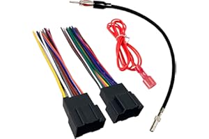 Thewinio Radio Stereo Wiring Harness with Antenna Adapter for 2006-2017 Chevrolet, GMC, Pontiac, Cadillac, Buick Aftermarket GM Chevy Wire Plug Connector Kit Car Cable Replacement