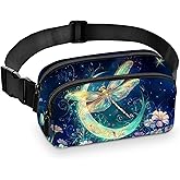 Dragonfly Fanny Pack for Women Belt Bag Fashion Waist Pouch with Adjustable Strap for Sports Running Traveling Hiking Camping Cycling