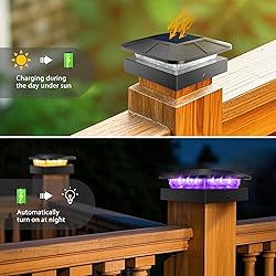 Peasur 2 Packs 4x4 Solar Post Cap Lights