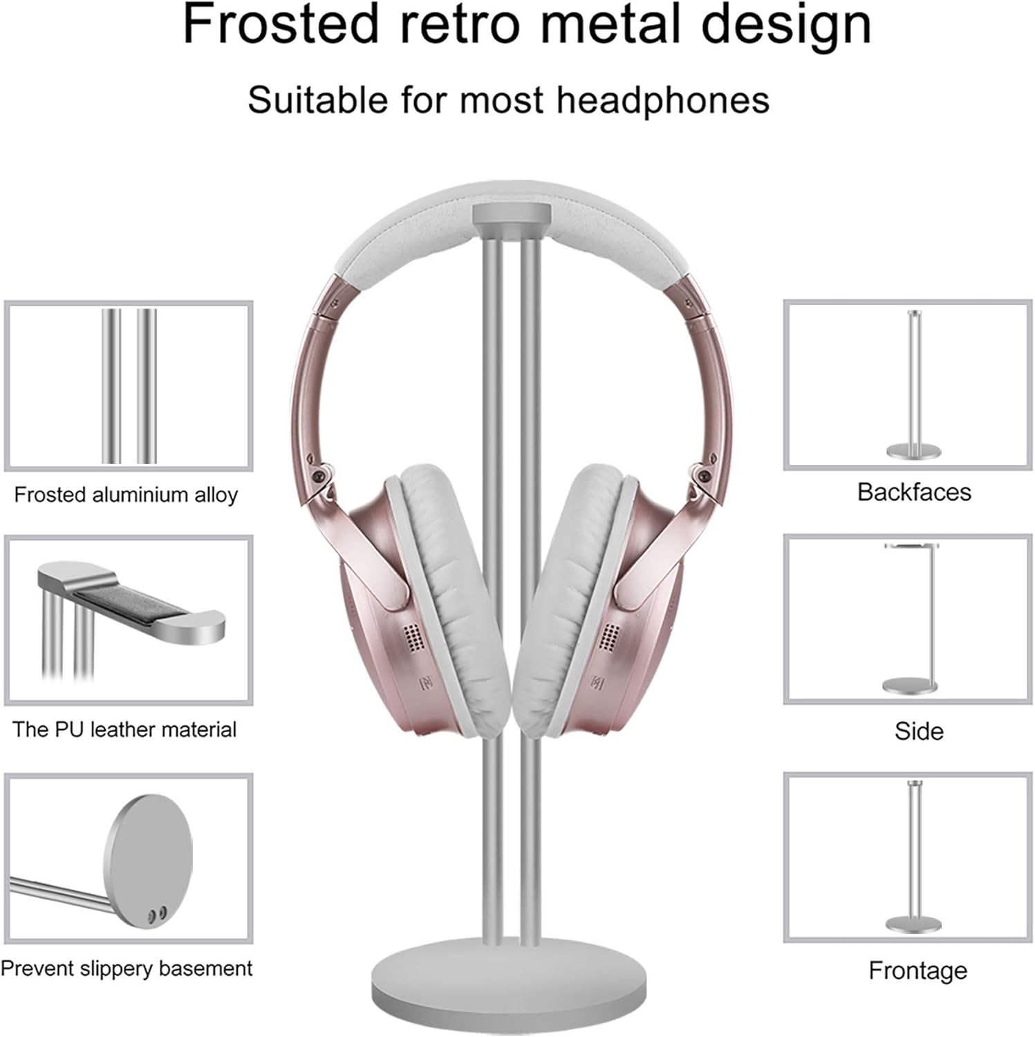 GEEKRIA Aluminum Alloy Headphones Stand for Over-Ear Headphones, Gaming Headset Holder - Image 3
