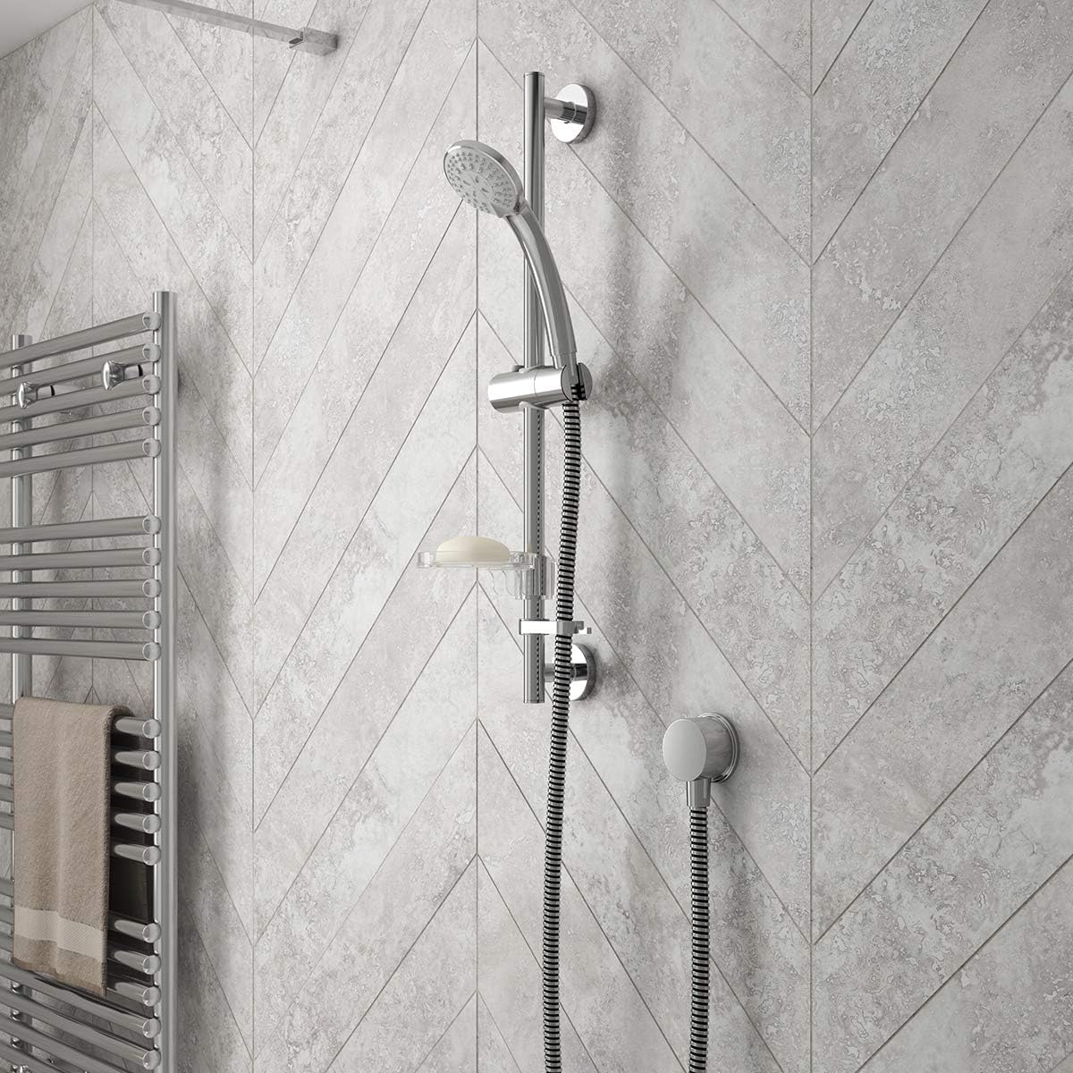 Ideal Standard Idealrain S3 Shower Kit, Chrome, Idealrain S3 Shower Kit - 1.8m hose - Image 3