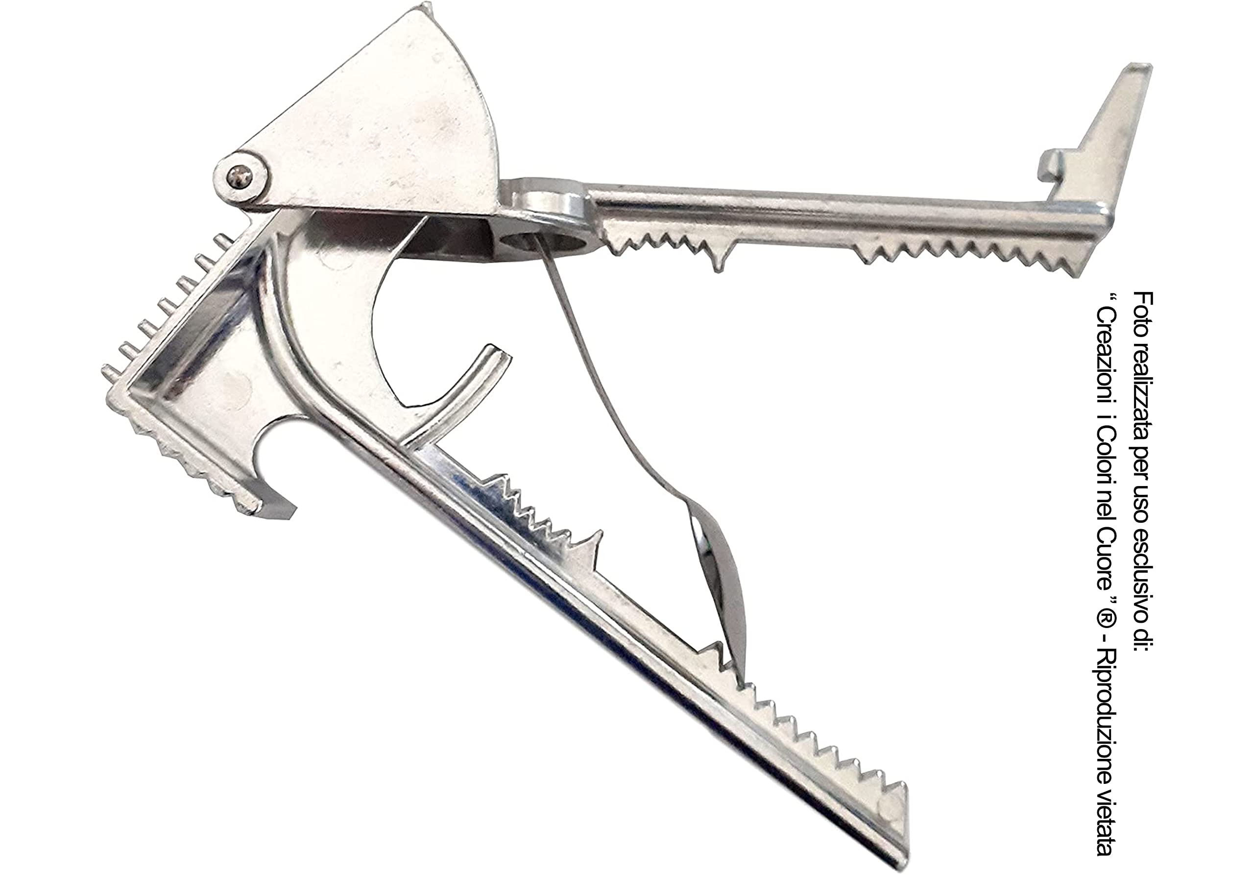 ZASEVES CREAZIONI i Colori in the Heart – Meat Mincer, Fish Scraper, Bottle Opener, Olive, Nutcracker, Jar Opener, Meat Grinder, Vegetable Mincer with Thin Spoon