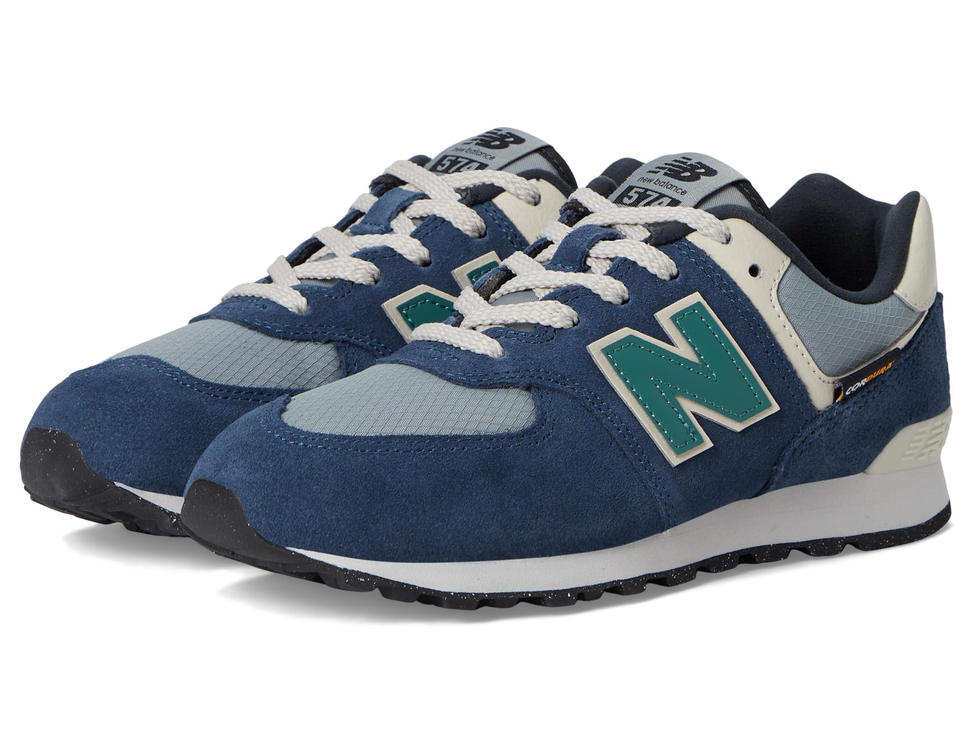 New Balance Kids 574 V1 70s Racing Lace-up Sneaker, Nb Navy/Slate Gray, 6.5 US Unisex Big Image