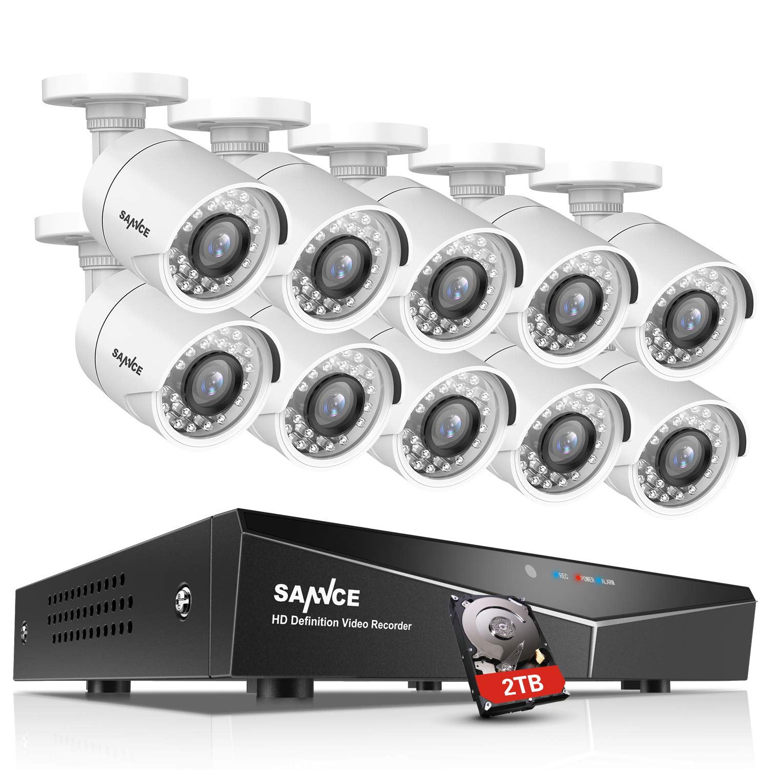 Hvr Recoder Buy SANNCE 16CH 1080N Surveillance DVR Hybrid HVR Recorder + with 8 ...