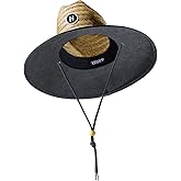 Straw Hat for Men & Women |Lifeguard Hat, Beach Hat & Sun Hat | Wide Brim for Sun Protection | XL | Solid Black XL | Hemlock