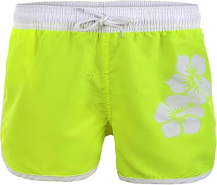 Short De Bain Pour Femmes Dans Des Couleurs Vives Avec Hibiscus Print Jack 1252 F6045