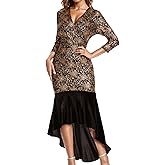 Women's Off Shoulder Sequin Maxi Dress Formal Floral Split Mermaid Evening Gowns