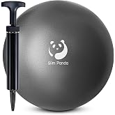 Slim Panda Pilates Ball 9 Inch Anti-Burst Small Exercise Ball | Non-slip anti-burst PVC. Ideal for pilates, yoga, barre, core work and physical therapy at home or as office lumbar support.