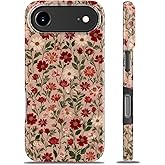 Goodon for iPhone 17 Air Case - Wireless Charging - Dual-Layer Hard Shell & Silicone Cover - Protective Phone Case with Cute Wildflower Designs for Women - Dainty Floral Pattern