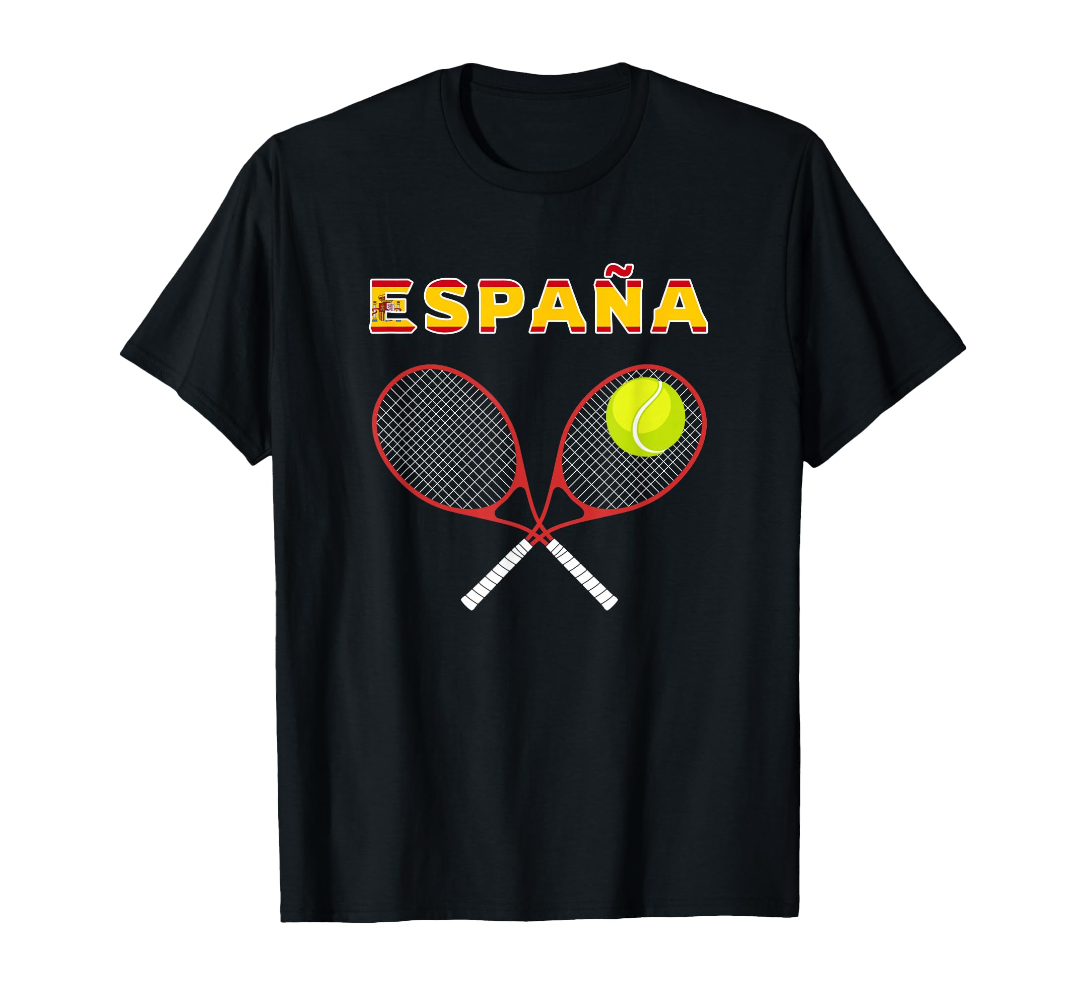 Spain Tennis Ball, Racket / Country Flag España Player, Fans T-Shirt