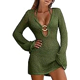 ANRABESS Women Beach Crochet Cover Ups Summer Knit Swimwear Mesh Bathing Suit Hollow Out Dress 2026 Vacation Swimsuit
