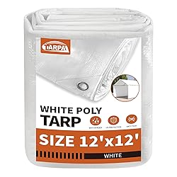 TARPAL 12'x12' White Tarp Waterproof 7.5 mil Medium