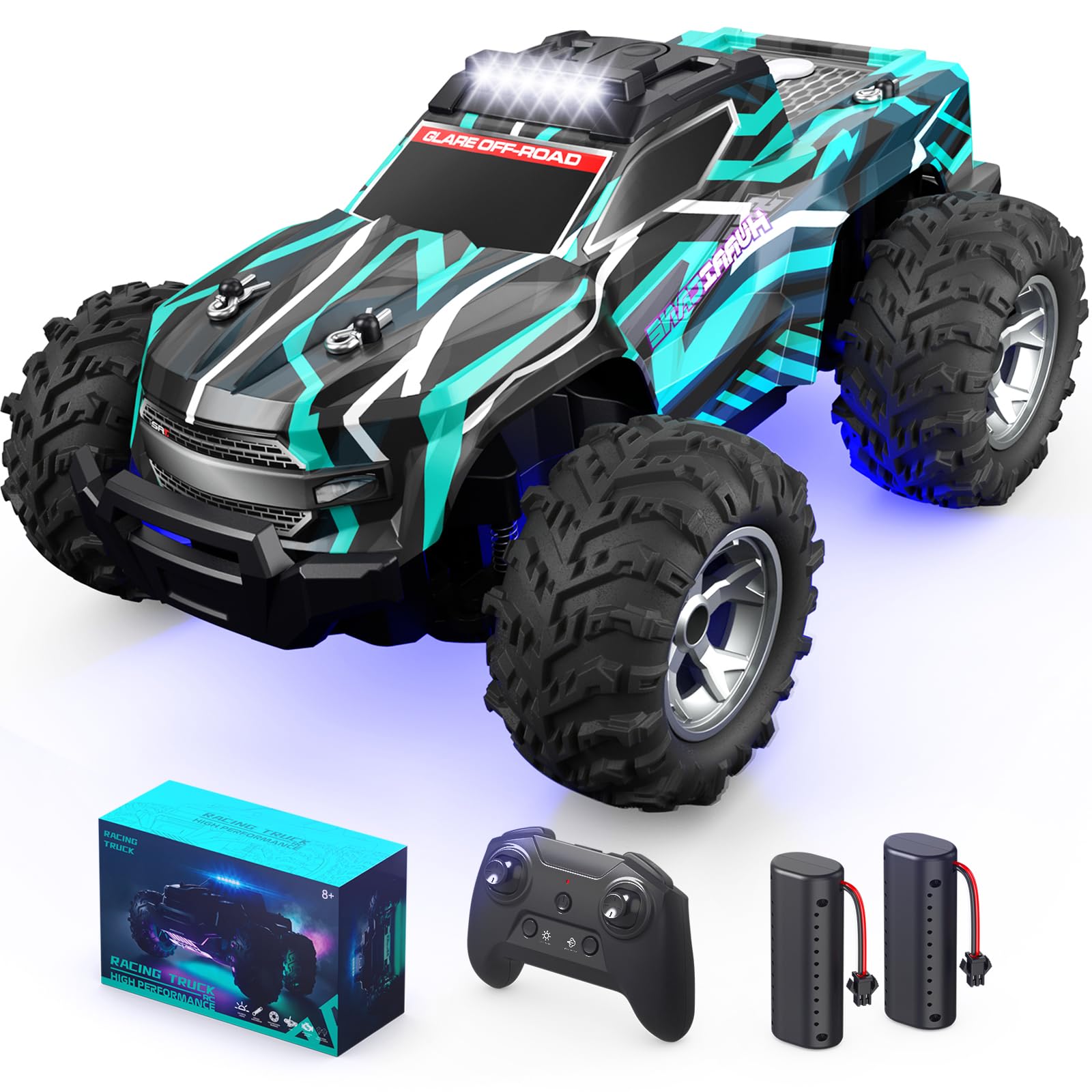 Photo 1 of ** SOLD AS IS, NO REFUND/RETURN** SEE COMMENTS!
Resosese Remote Control Car for Boys, 1:16 Scale All Terrain RC Cars,High Speed 25Km/h Fast Car with Colorful Led Light and Spray RC Truck,Toy Car Gift for 6 7 8 9-14 Year Old Boys