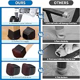 Ezprotekt Chair Leg Covers 0.75in Black 16pcs with Felt Bottom view 7