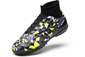 DREAM PAIRS Boys Girls Indoor Soccer Shoes High Top Football Turf Futsal Shoes for Little/Big Kid