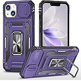 SEFING Case for iPhone 14 Plus iPhone Case iPhone 14 Plus Phone Case with Camera Lens Cover, with Ring Holder Kickstand, fit Magnetic Car Mount, for iPhone 14 Plus (Purple)