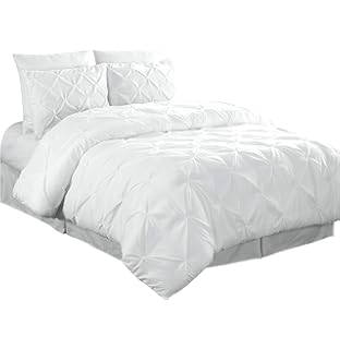 Amazon Com Amazonbasics Pinch Pleat Comforter Bedding Set Full