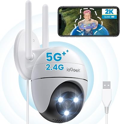 ieGeek 2K 3MP PTZ Camera 2.4G/5G Dual-Band WiFi Outdoor Night Vision 355° Pan