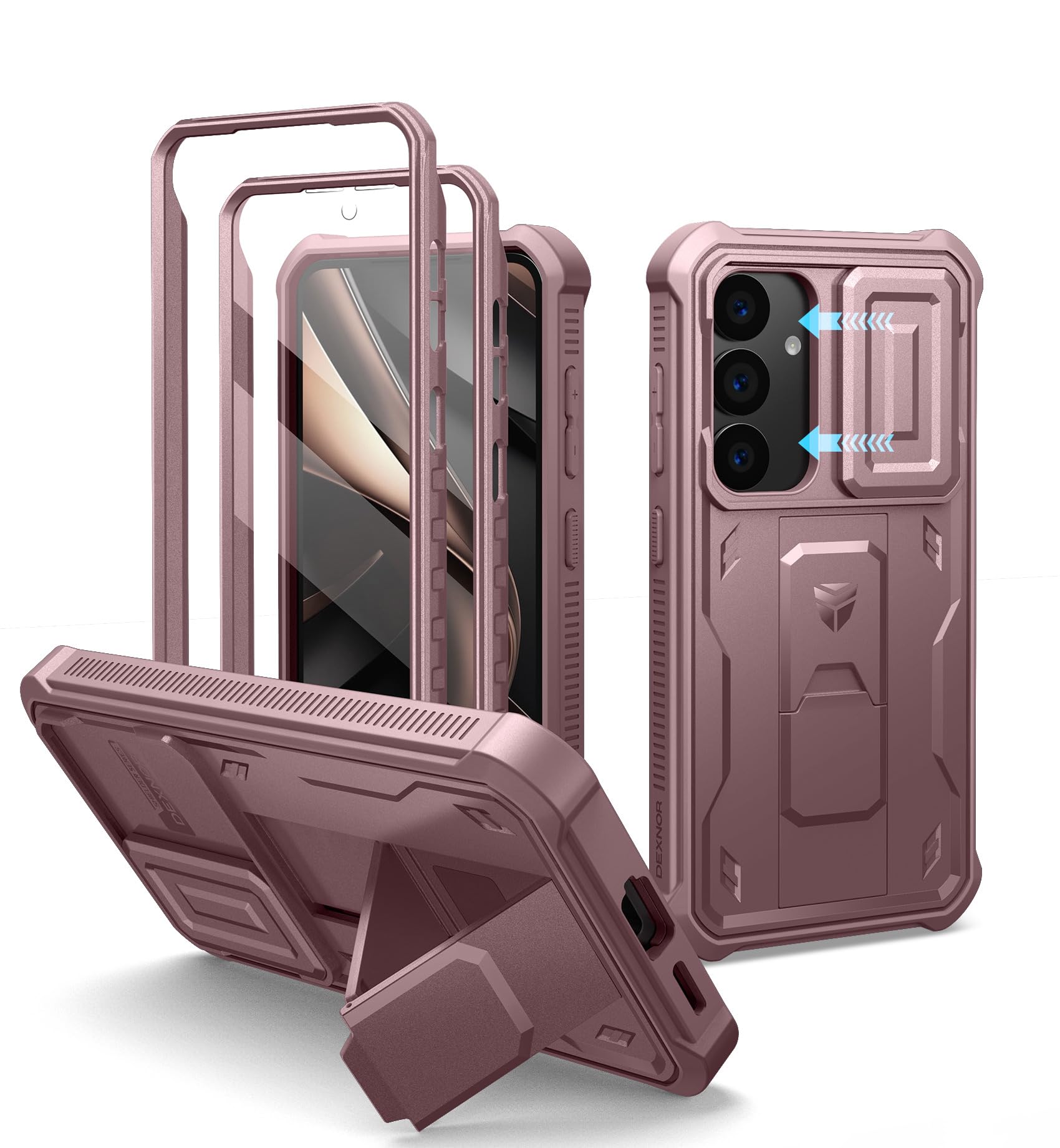 Dexnor for Samsung Galaxy S25 Case with Built-in