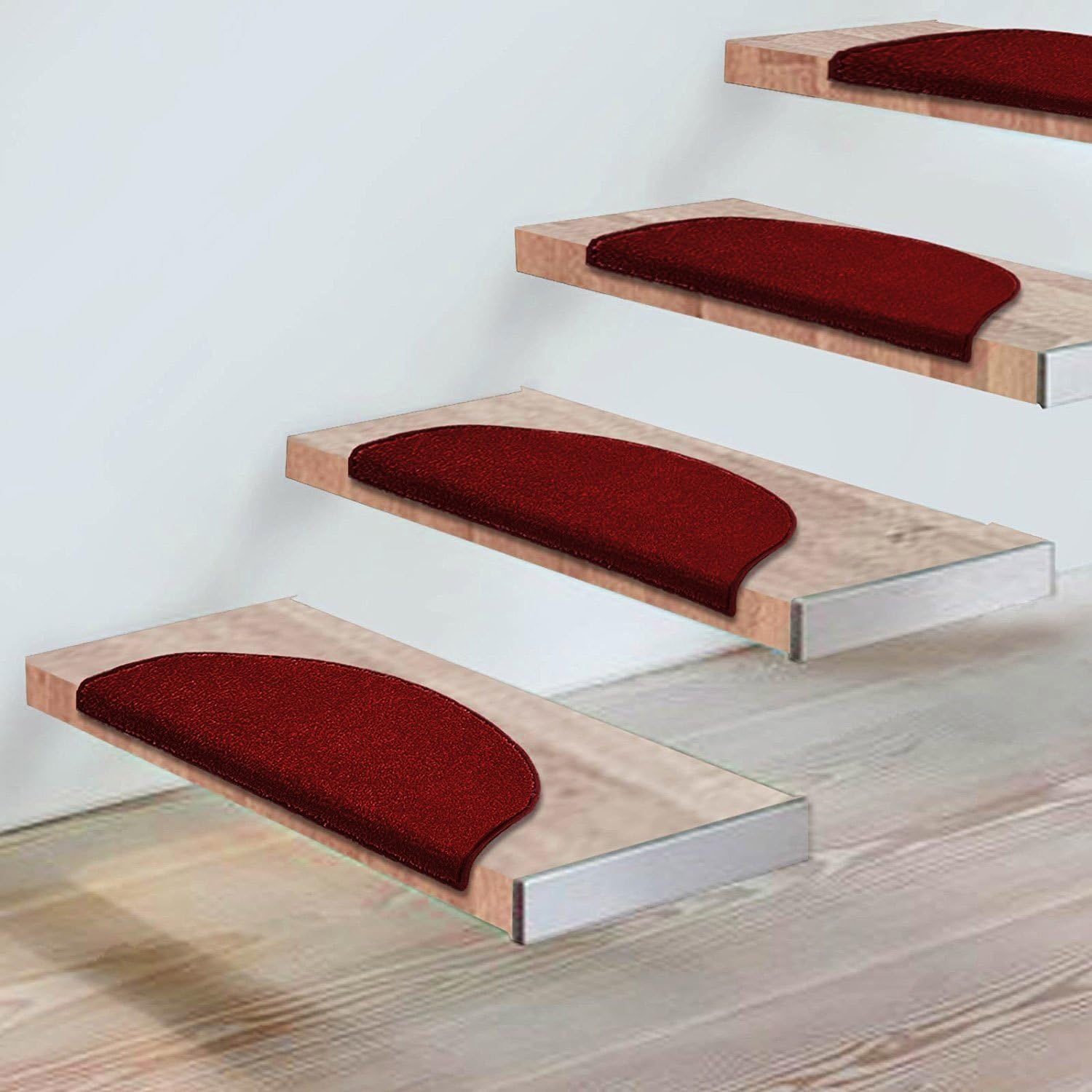 Tappetino Per Scale 5 Pz 25x75 Cm In Gomma 155634