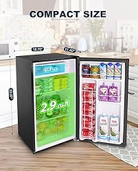 Upstreman 3.2 Cu.Ft Mini Fridge with