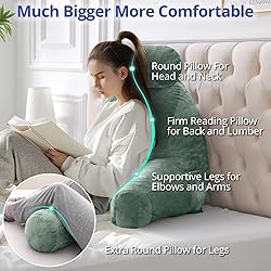 Sasttie Extra Large Reading Pillow with Head