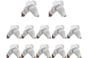 ZYC24 Pcs (12 Pair) pure cotton white gloves etiquette inspection gloves, driving work service gloves, job work moisturizing 