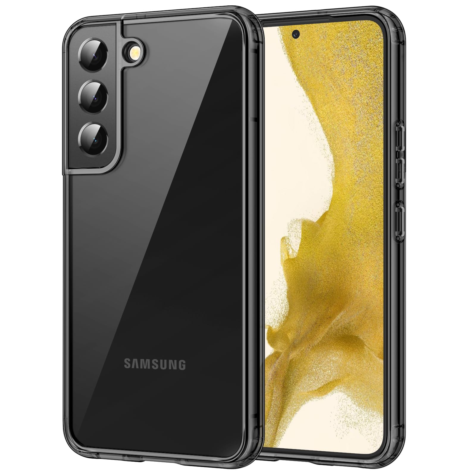 JETech Case for Samsung Galaxy S22+ / S22 Plus 5G 6.6-Inch, Non-Yellowing Shockproof Bumper Protective Phone Cover, Anti-Scratch Hard PC Back (Black)