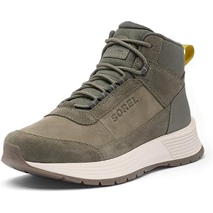 Sorel Men's Outing SE Mid Waterproof, Khaki Ii/Chalk, 12 Regular