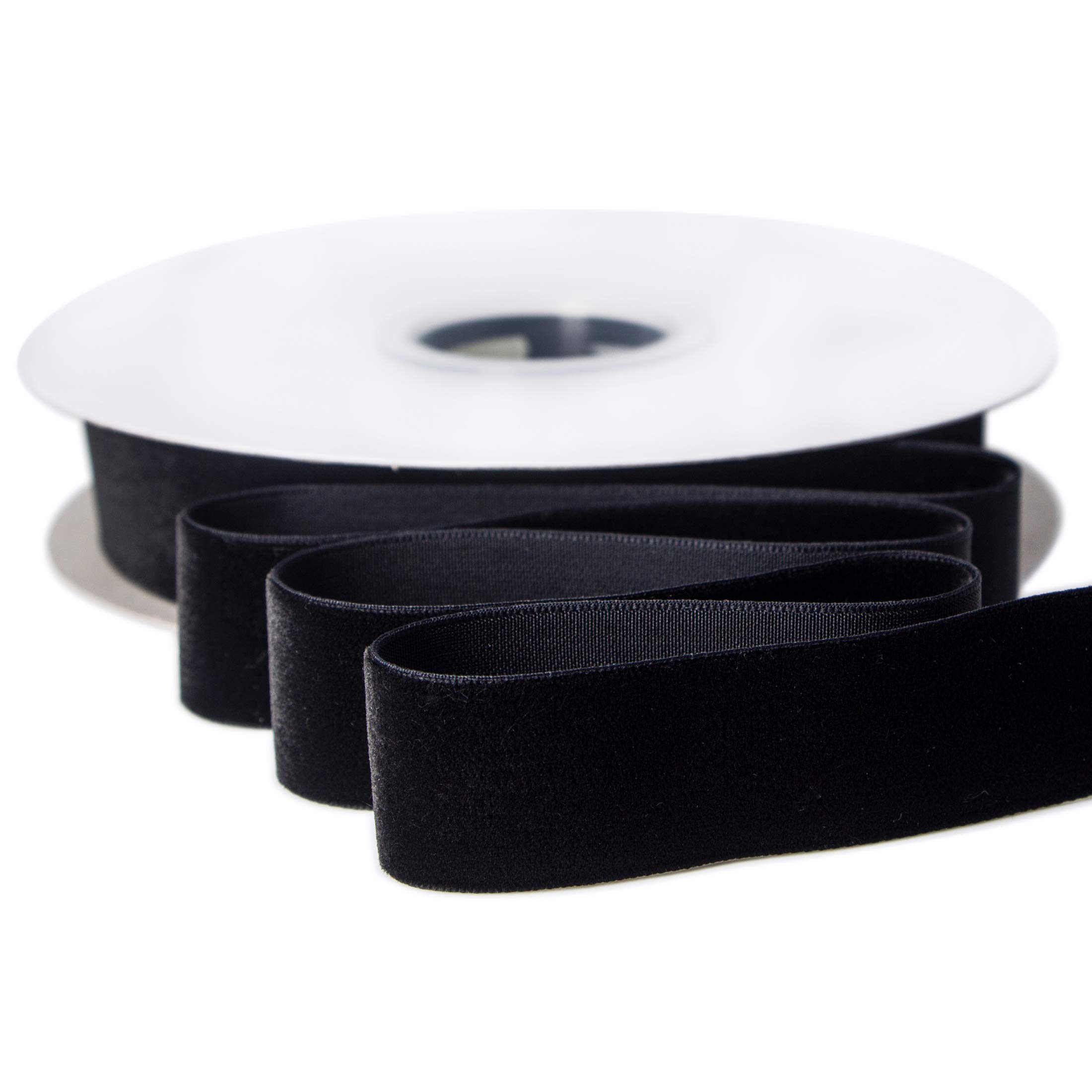 Photo 1 of Ribbli Polyester Black Velvet Ribbon,1Inch,10-Yard Spool,Use for Choker,Gift Wrapping,Floral Bouquets, Boutonnieres