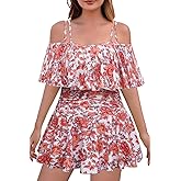 COCOPEAR One Piece Swimsuit Women Plus Size Bathing Suit Off Shoulder Tummy Control Swim Dress 2026