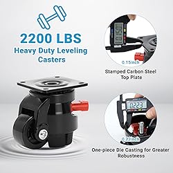 Nefish Heavy Duty Leveling Machine Casters 2200
