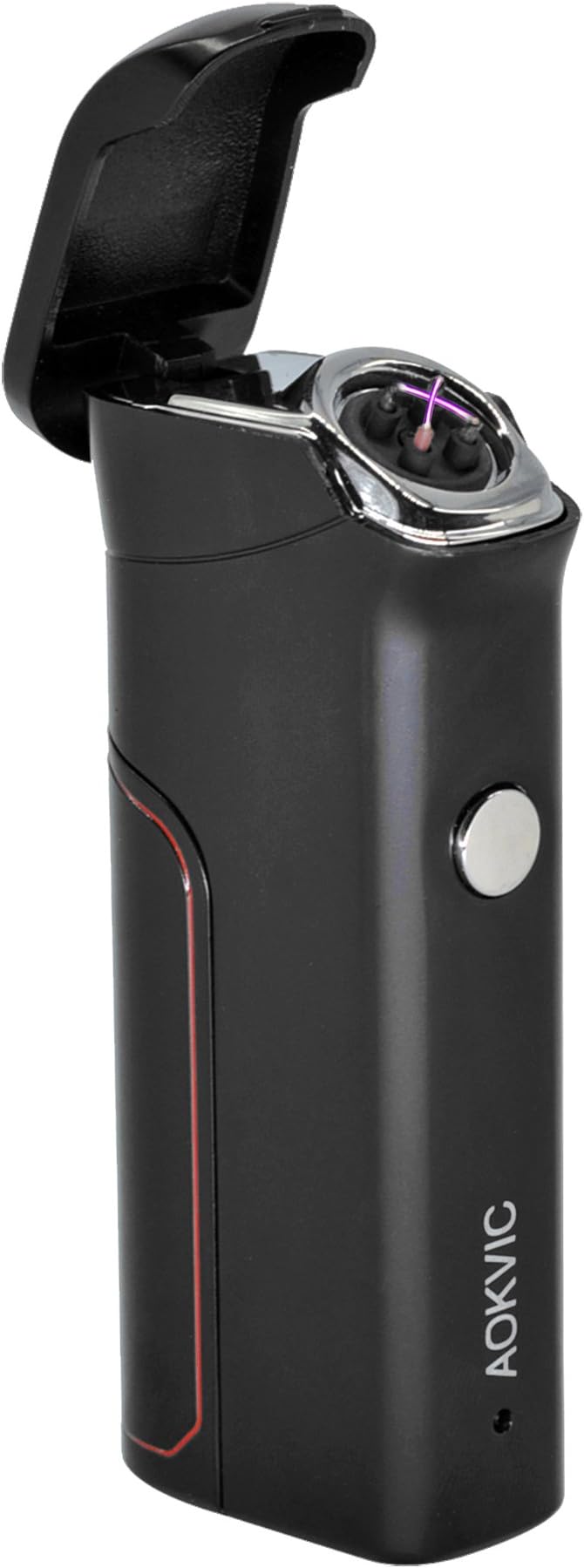 Aokvic Lighter USB Rechargeable Windproof Flameless Arc Lighter 800 mAh Long Battery Life (Black)