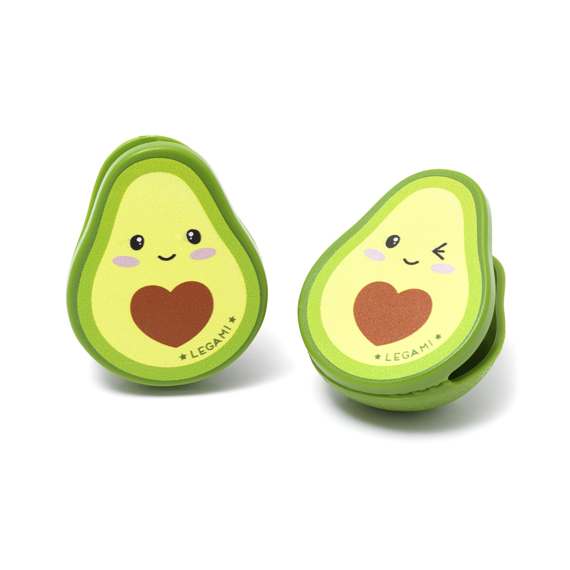 Legami - Set of 4 Clip Close Package, 4.2x5.5 cm, Avocado Theme