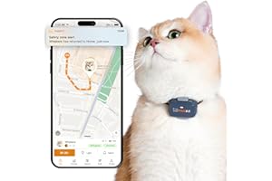 Pawfit Lite for Cats 4g GPS Tracker | Real Time Tracking | Activity Monitoring |Location History | Unlimited Range | Safety Collar Included | Charcoal Grey