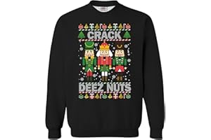 Arvilhill Men's Fleece-Lined Christmas Sweatshirt Funny Xmas Graphic Pullover (S-3XL)
